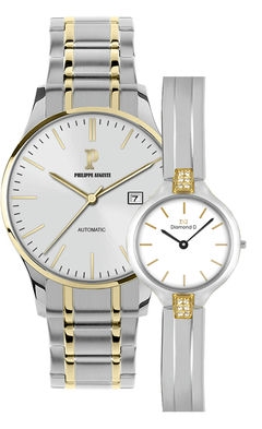 Đồng hồ Philippe Auguste PA5002D + Diamond D DD6018B